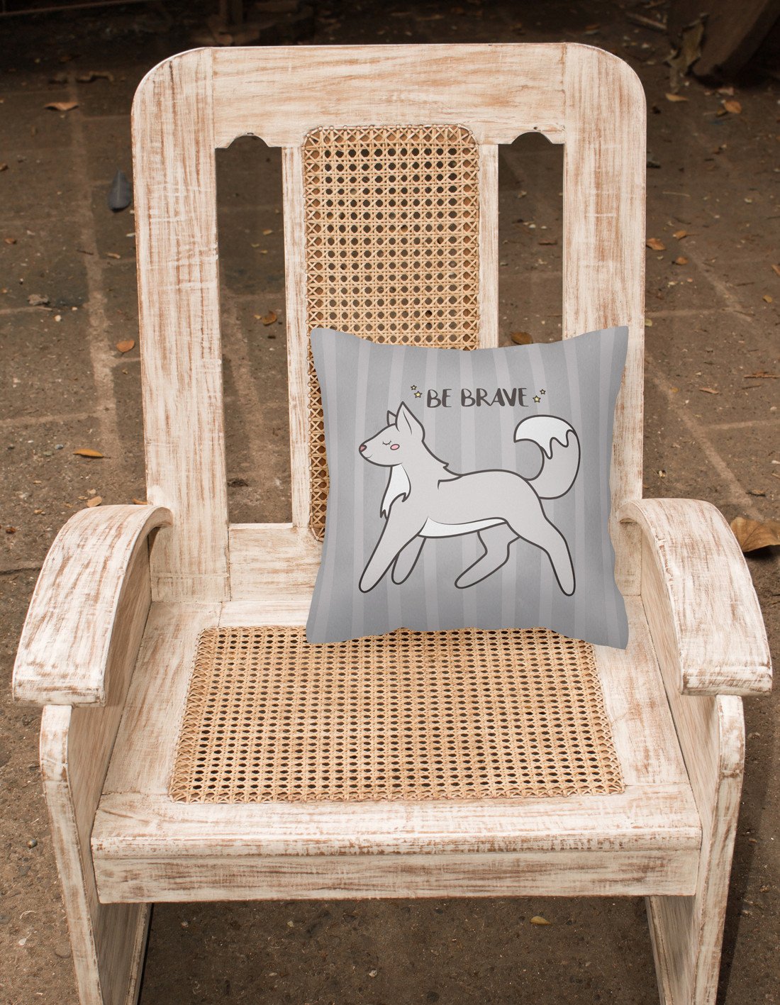 Nursery Be Brave Wolf Fabric Decorative Pillow BB7472PW1818 by Caroline's Treasures