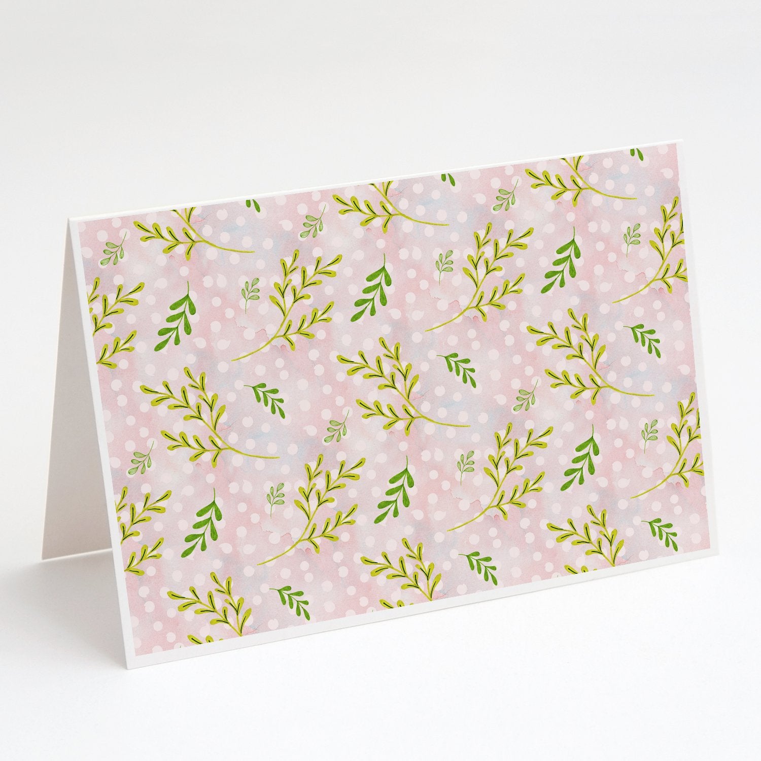 Buy this Watercolor Leaves Pink Greeting Cards and Envelopes Pack of 8