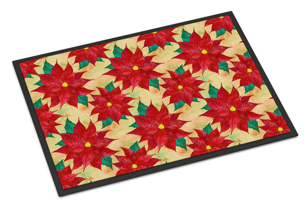 Poinsetta Christmas Indoor or Outdoor Mat 24x36 BB7485JMAT by Caroline's Treasures