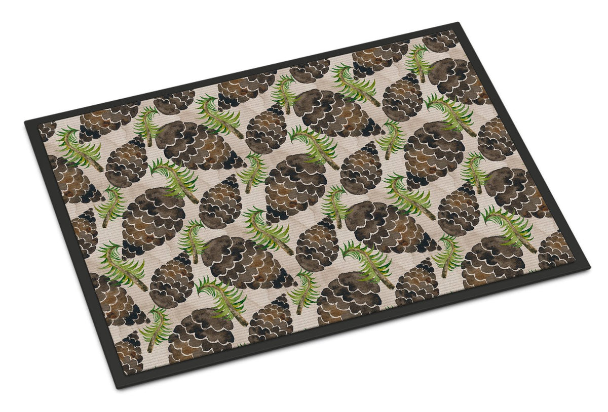 Watercolor Pine Cones Indoor or Outdoor Mat 24x36 BB7489JMAT by Caroline&#39;s Treasures