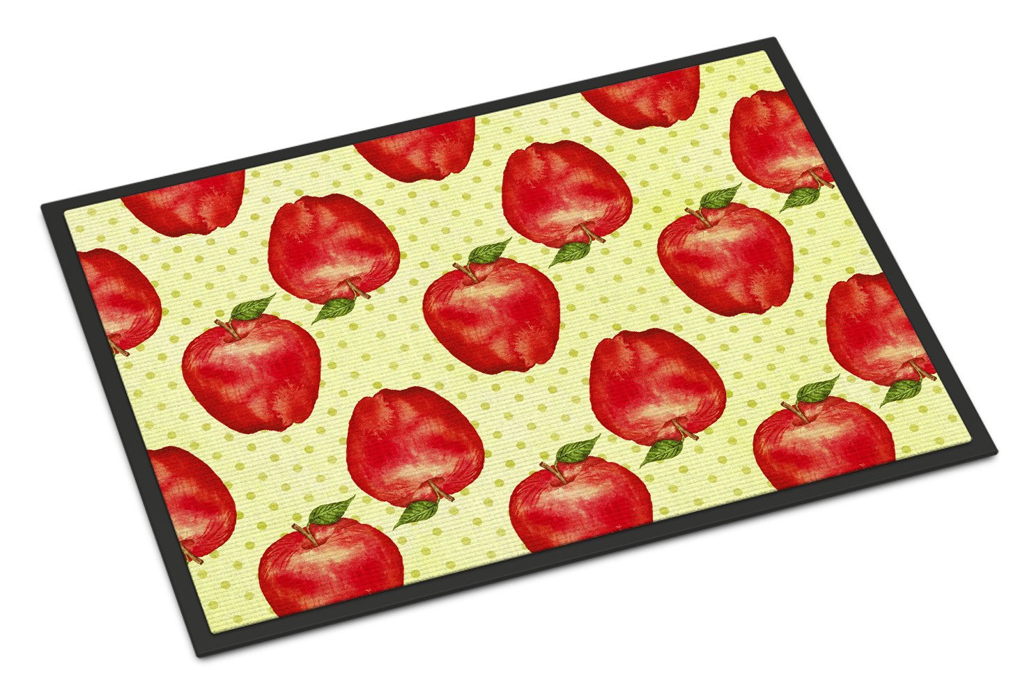 Watercolor Apples and Polkadots Indoor or Outdoor Mat 24x36 BB7516JMAT by Caroline's Treasures