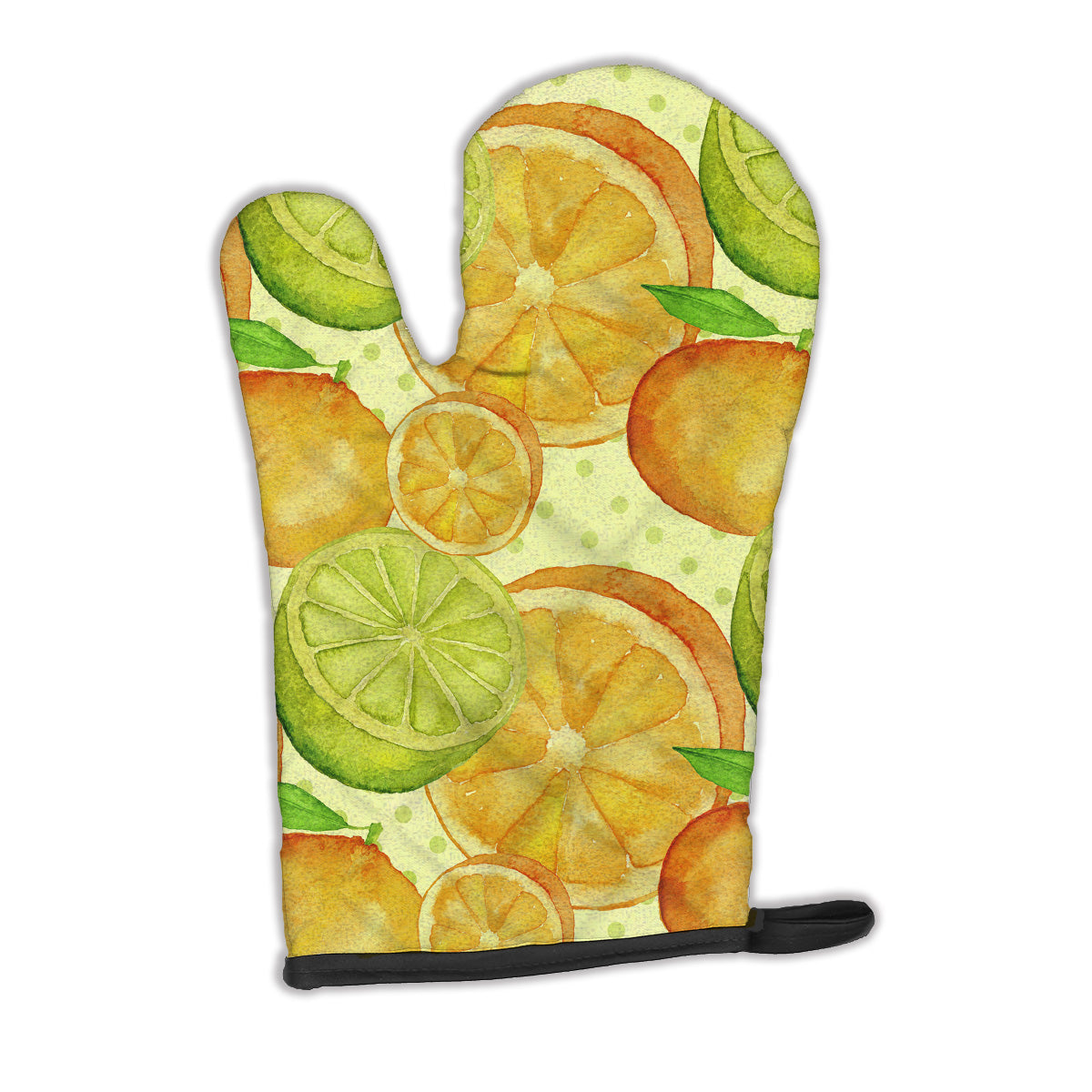 Watercolor Limes and Oranges Citrus Oven Mitt BB7517OVMT  the-store.com.