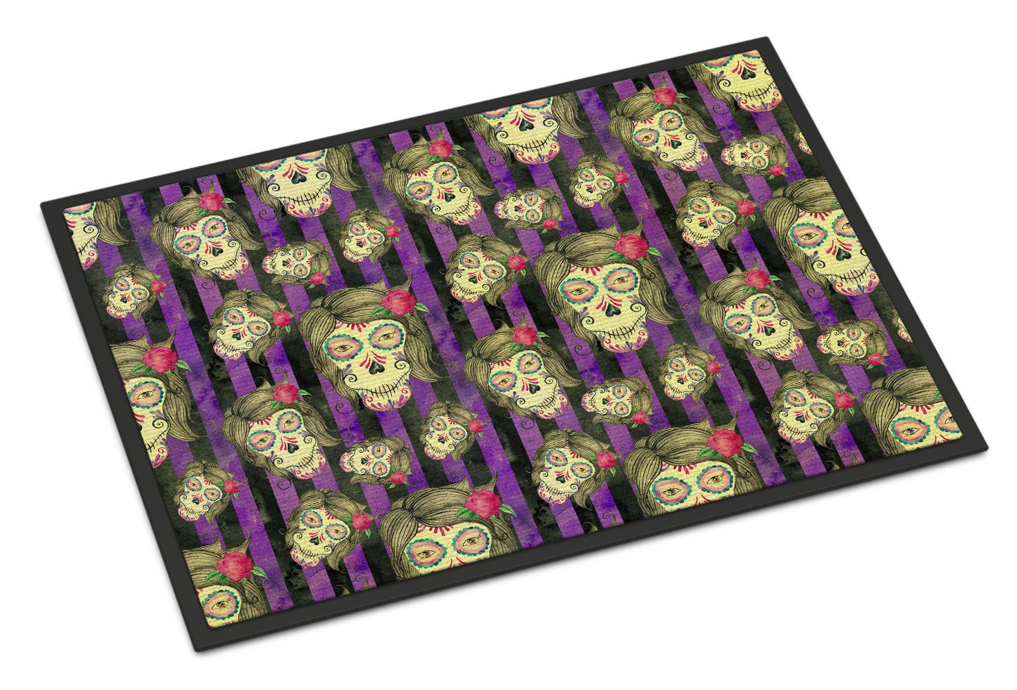 Watecolor Day of the Dead Halloween Indoor or Outdoor Mat 24x36 BB7519JMAT by Caroline's Treasures