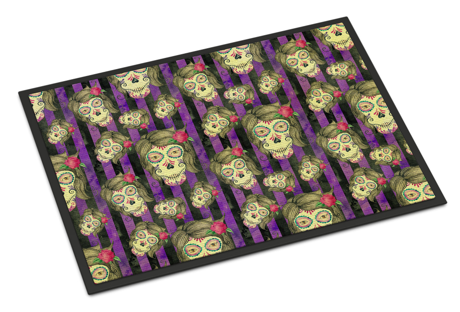 Watecolor Day of the Dead Halloween Indoor or Outdoor Mat 18x27 BB7519MAT - the-store.com