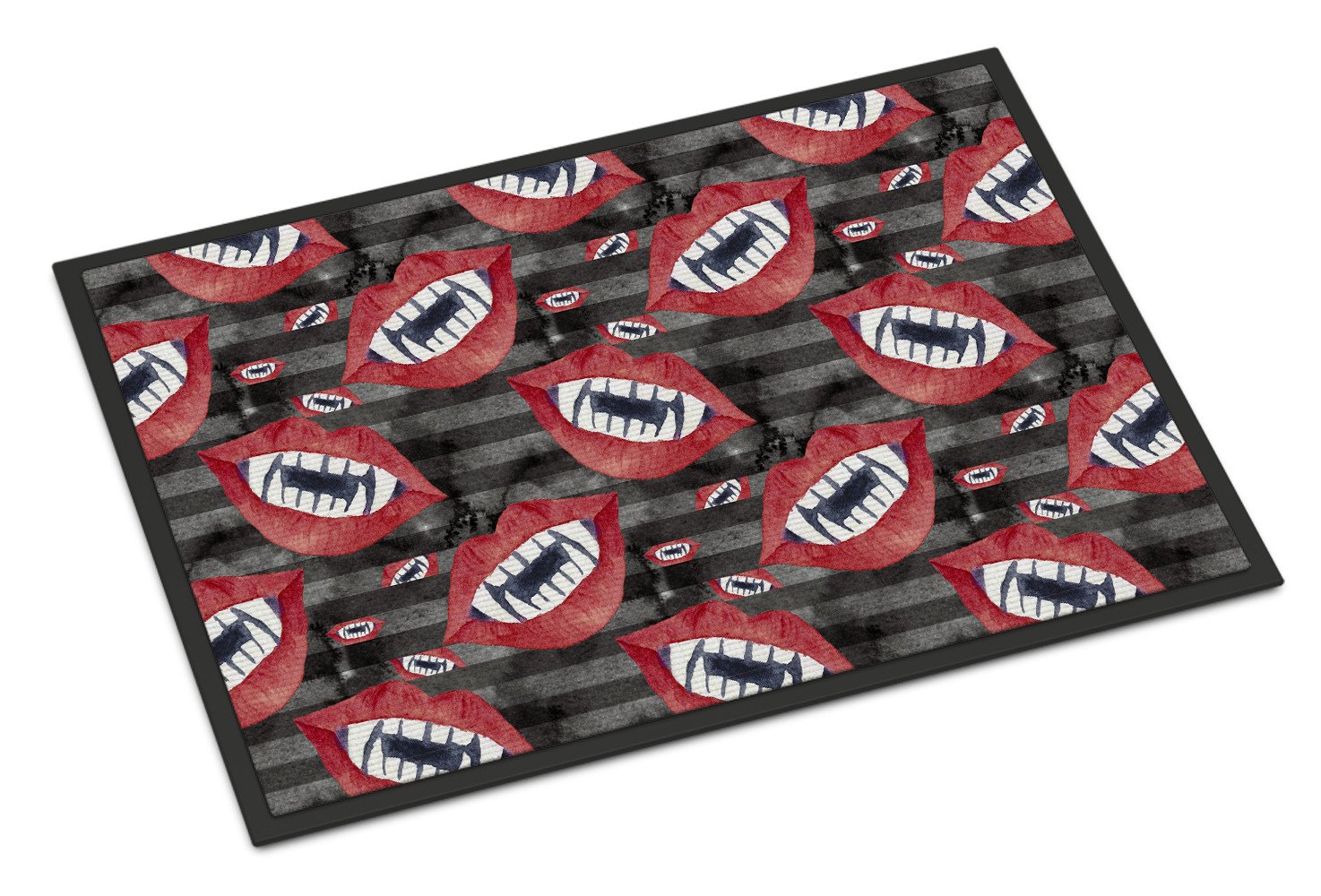 Watecolor Halloween Vampire Teeth Indoor or Outdoor Mat 24x36 BB7520JMAT by Caroline's Treasures