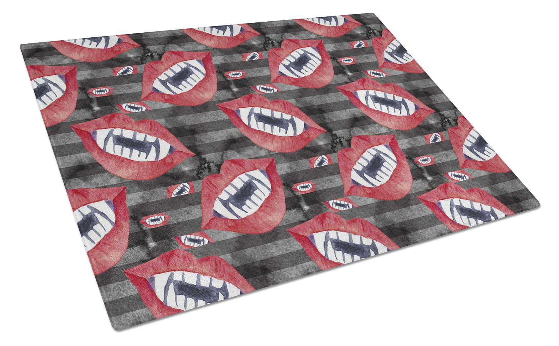 Watecolor Halloween Vampire Teeth Glass Cutting Board Large BB7520LCB by Caroline's Treasures