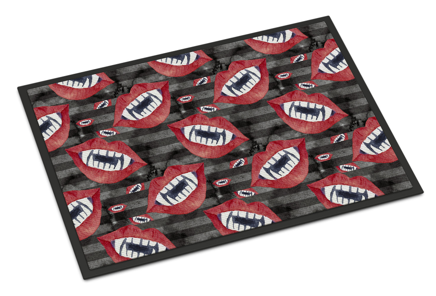 Watecolor Halloween Vampire Teeth Indoor or Outdoor Mat 18x27 BB7520MAT - the-store.com