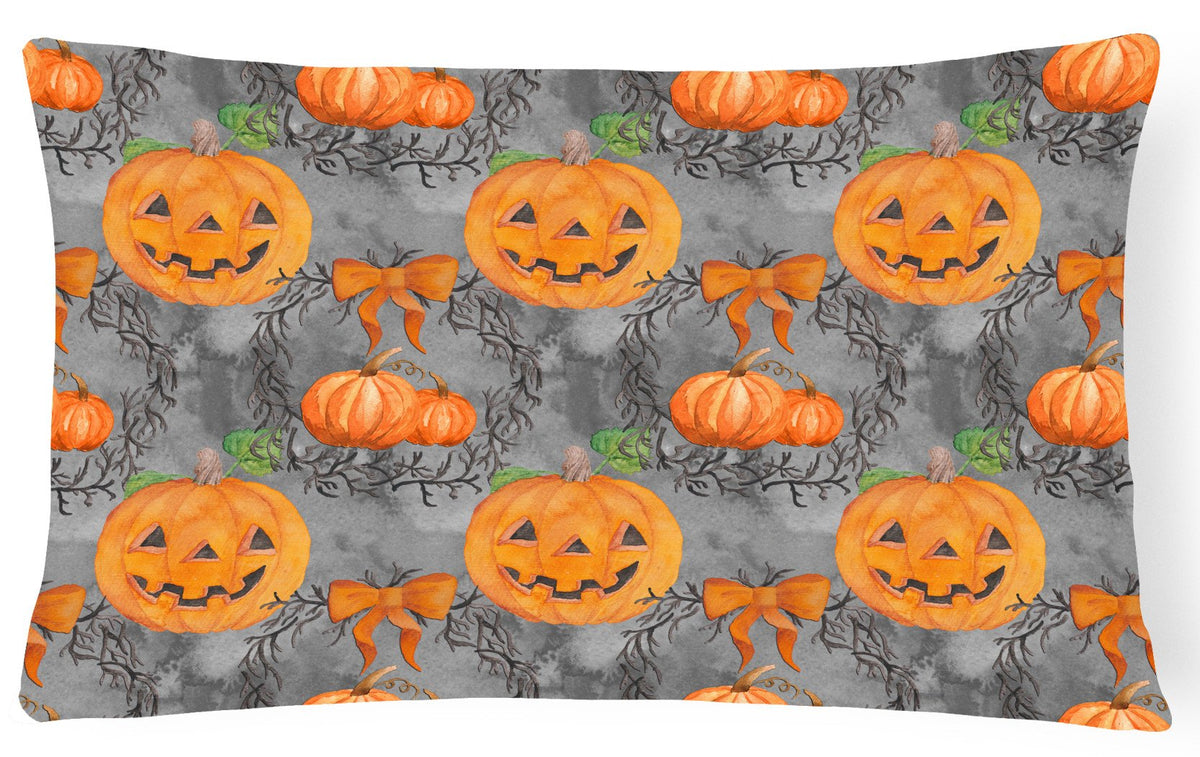 Watecolor Halloween Pumpkins Canvas Fabric Decorative Pillow BB7521PW1216 by Caroline&#39;s Treasures