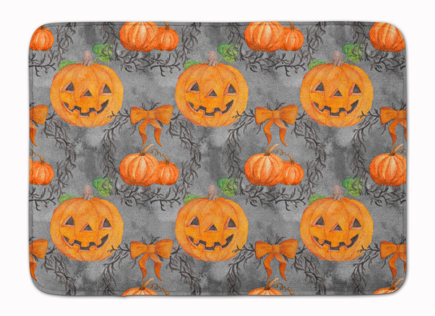 Watecolor Halloween Pumpkins Machine Washable Memory Foam Mat BB7521RUG - the-store.com