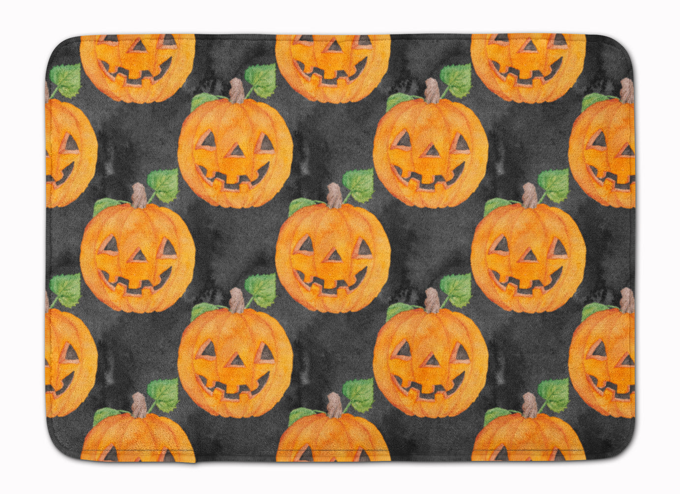 Watecolor Halloween Jack-O-Lantern Machine Washable Memory Foam Mat BB7524RUG - the-store.com