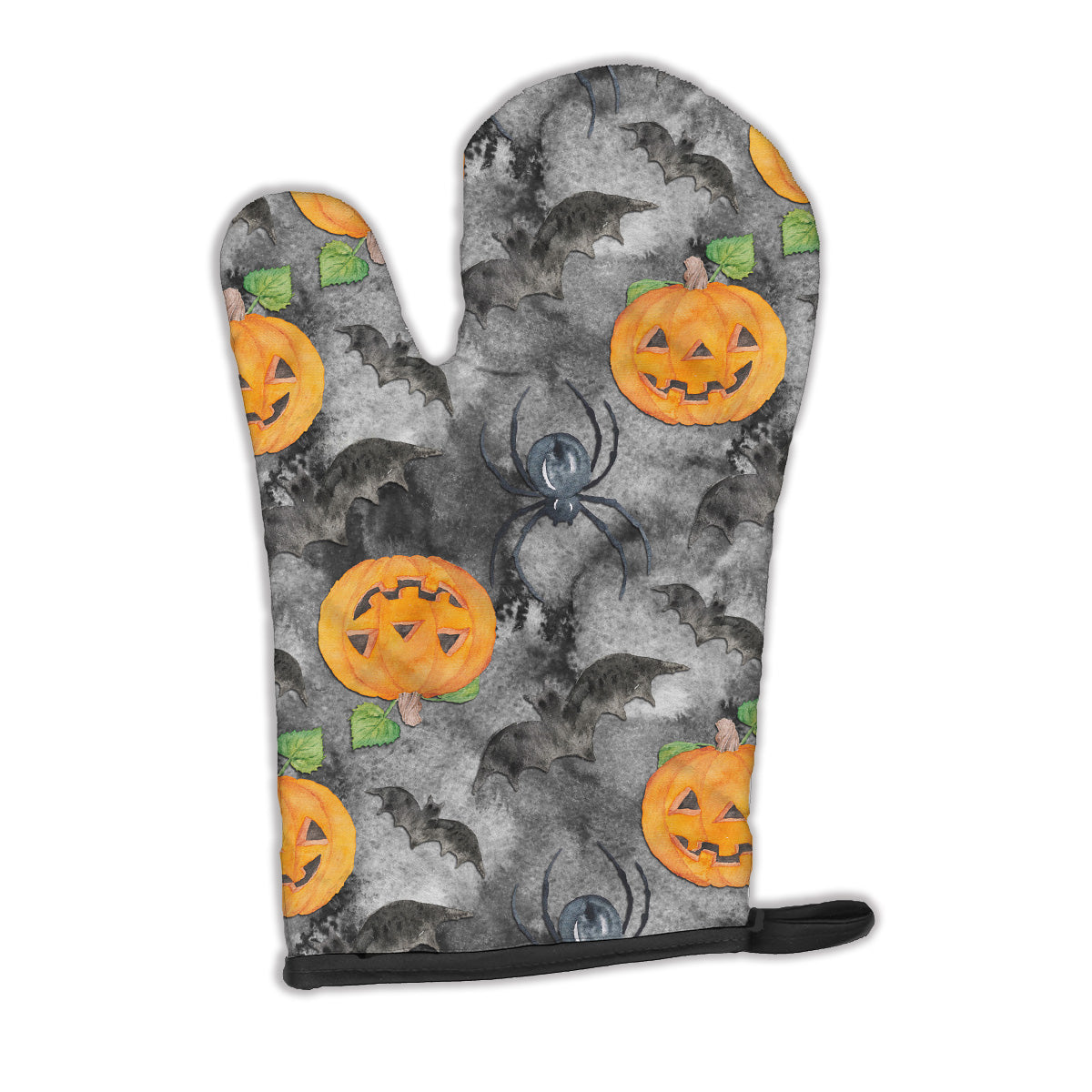 Watecolor Halloween Jack-O-Lantern Bats Oven Mitt BB7525OVMT  the-store.com.