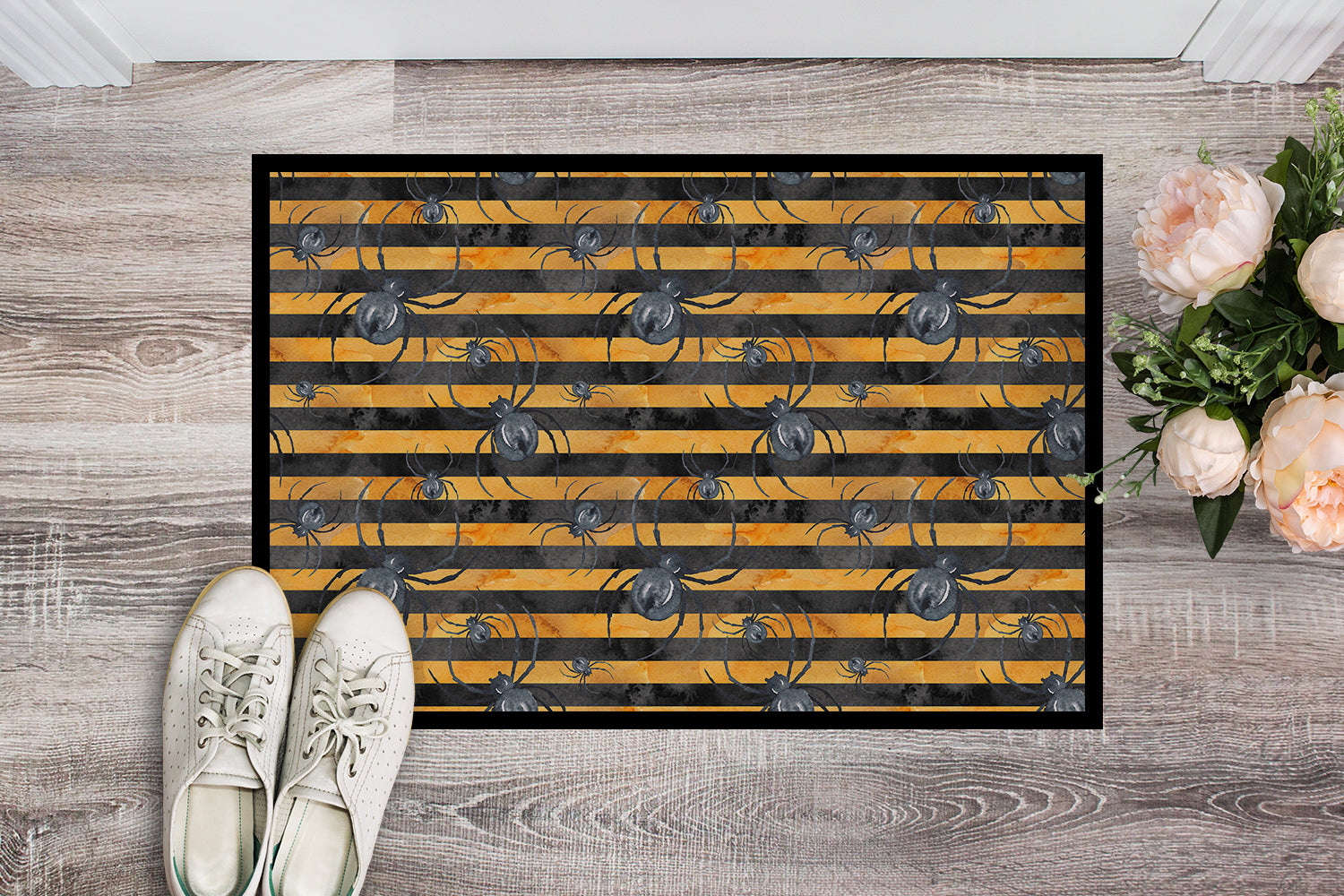 Watecolor Halloween Spiders Indoor or Outdoor Mat 18x27 BB7526MAT - the-store.com