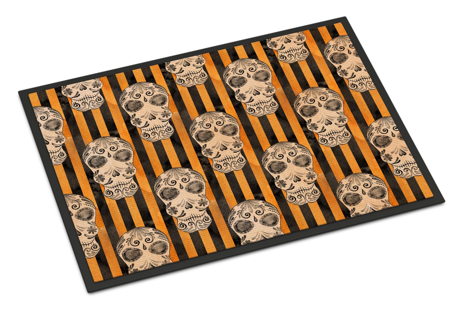 Watecolor Halloween Day of the Dead Head Indoor or Outdoor Mat 24x36 BB7527JMAT by Caroline's Treasures