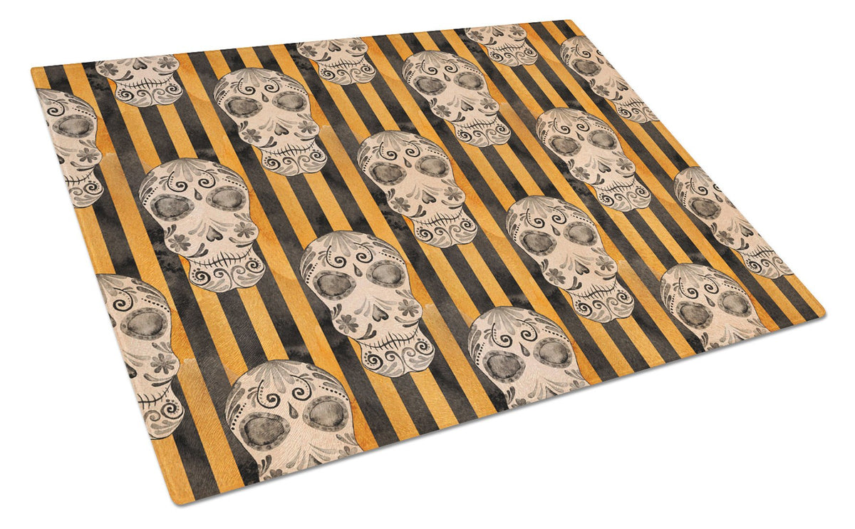 Watecolor Halloween Day of the Dead Head Glass Cutting Board Large BB7527LCB by Caroline&#39;s Treasures