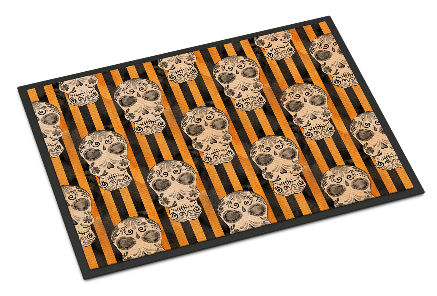 Watecolor Halloween Day of the Dead Head Indoor or Outdoor Mat 18x27 BB7527MAT - the-store.com