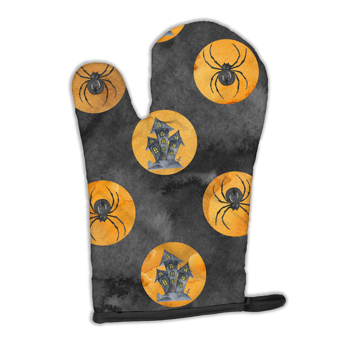 Watecolor Halloween Circles Oven Mitt BB7529OVMT  the-store.com.