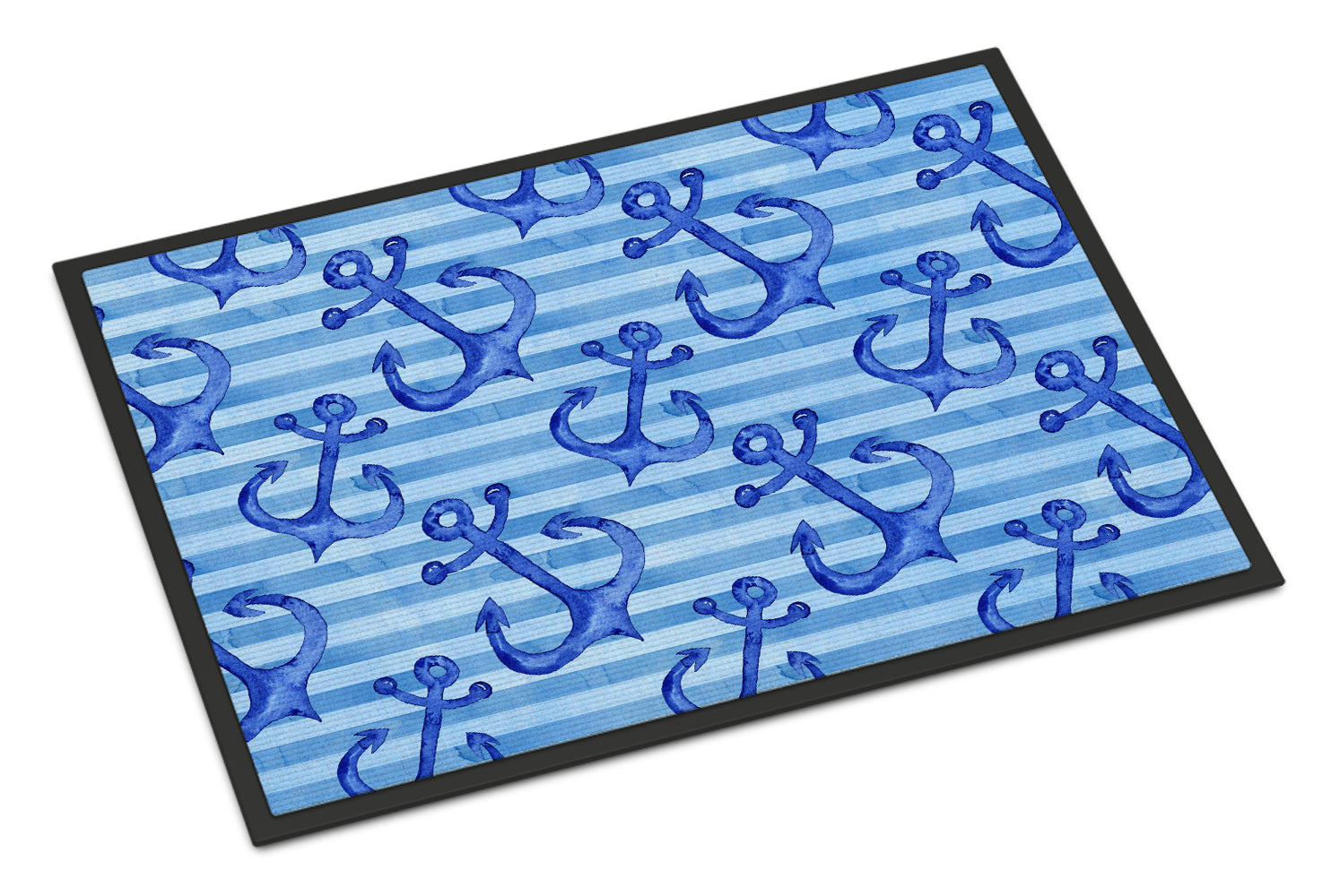 Beach Watercolor Anchors Indoor or Outdoor Mat 18x27 BB7533MAT - the-store.com