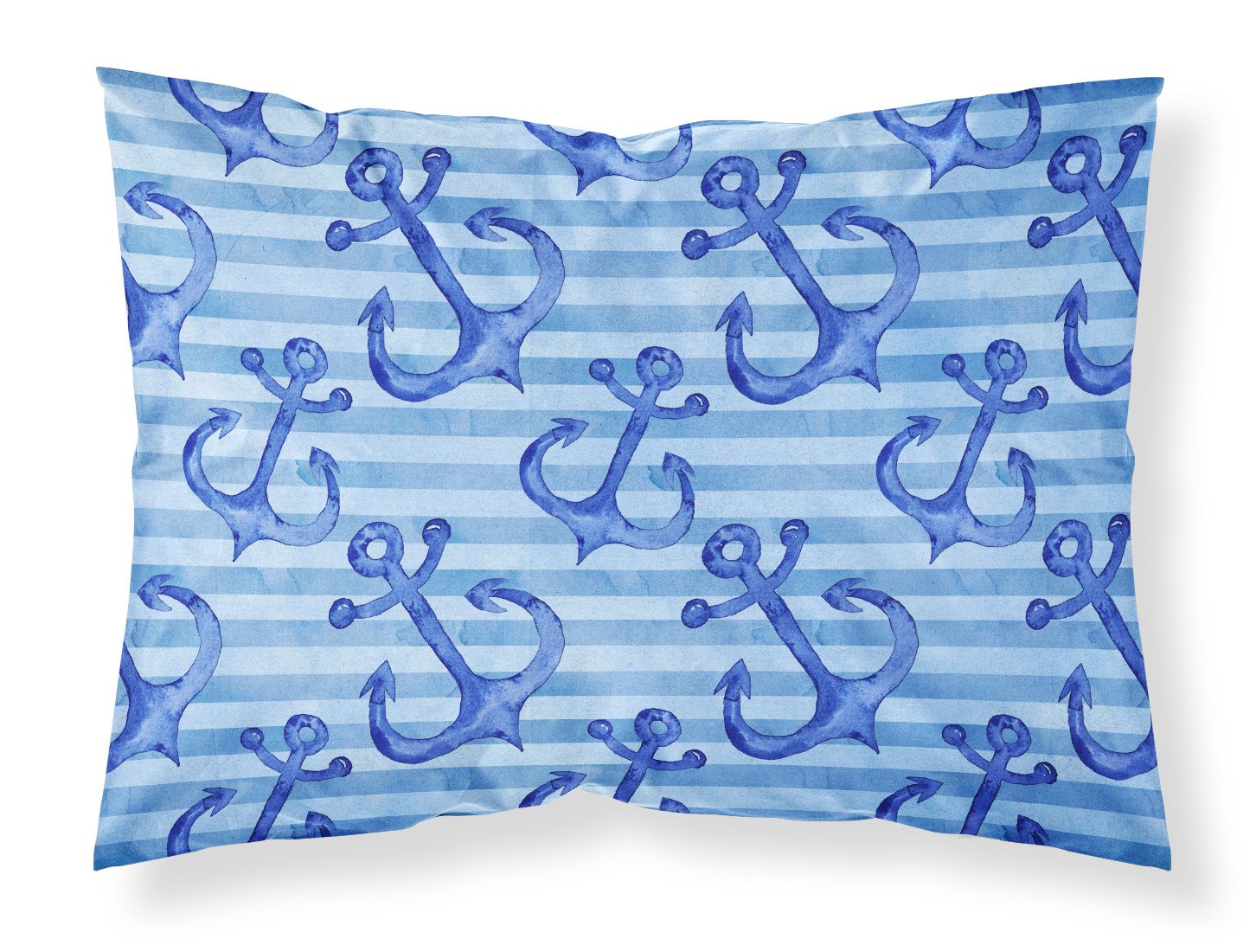 Beach Watercolor Anchors Fabric Standard Pillowcase BB7533PILLOWCASE by Caroline's Treasures