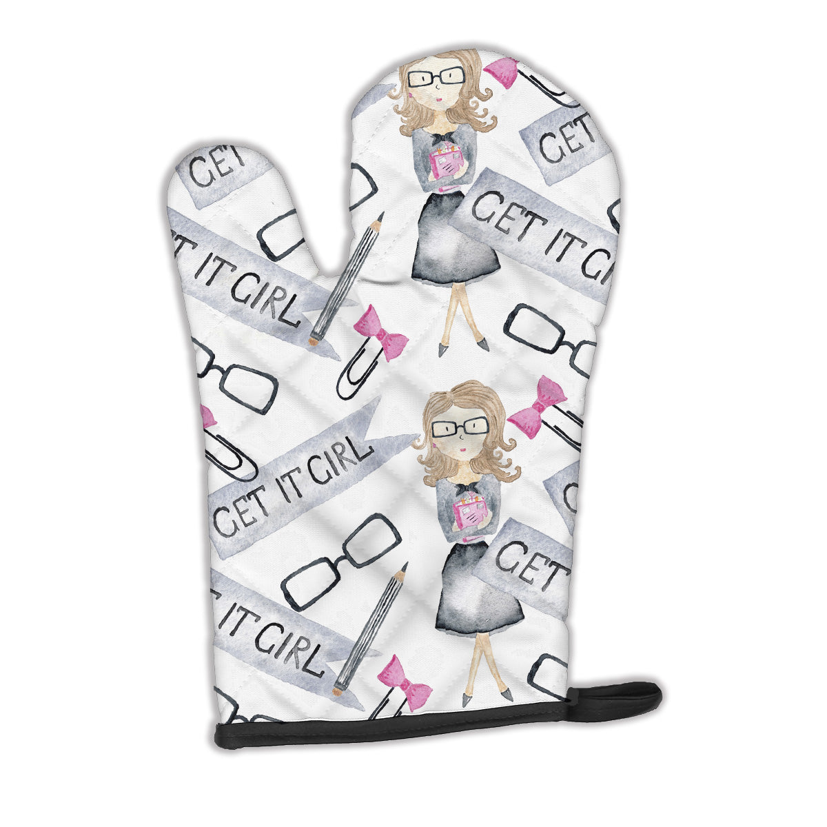 Watercolor Girl Boss Get it Girl Oven Mitt BB7542OVMT  the-store.com.