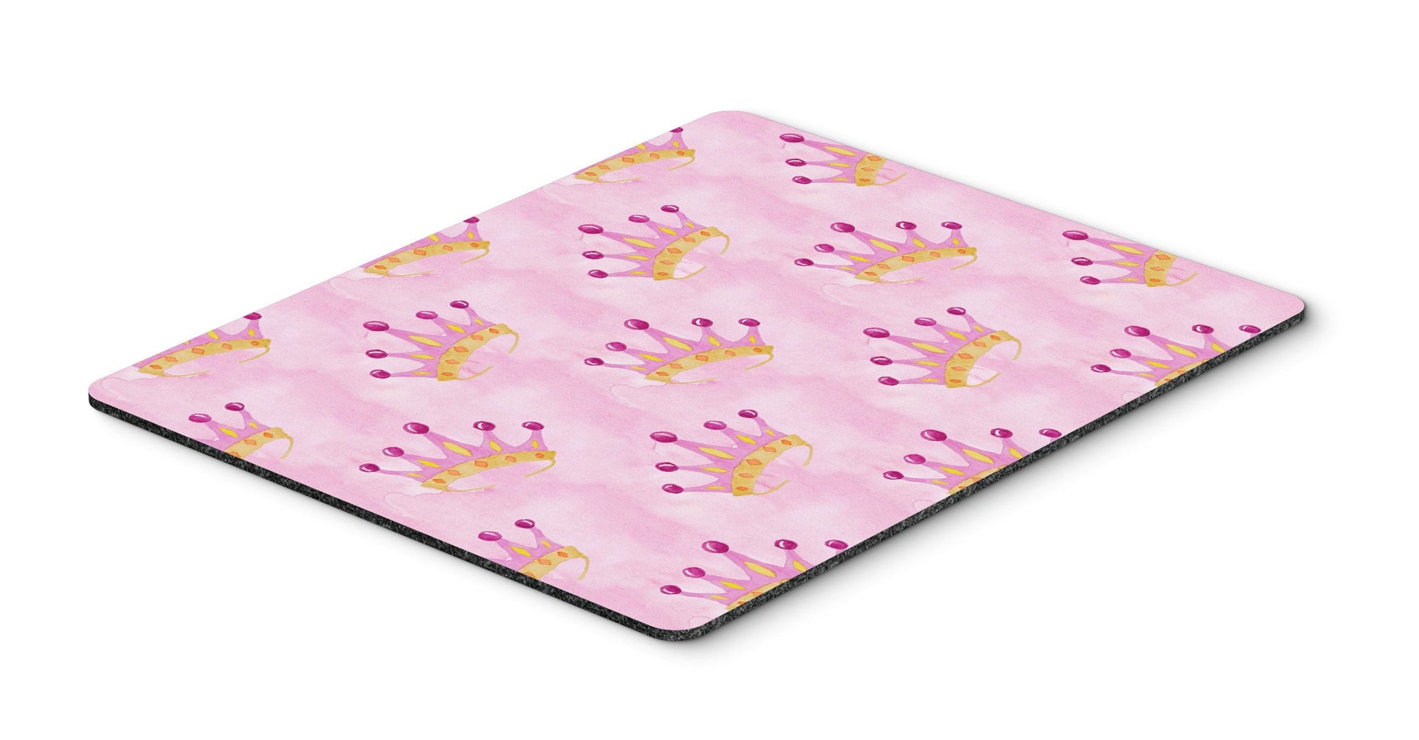 Watercolor Princess Crown on Pink Mouse Pad, Hot Pad or Trivet BB7546MP by Caroline's Treasures