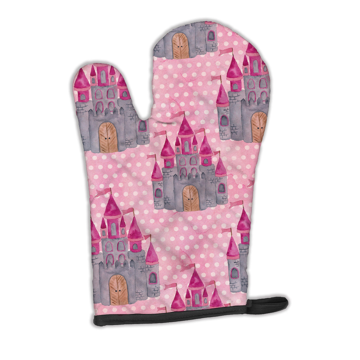 Watercolor Princess Castle Oven Mitt BB7549OVMT  the-store.com.