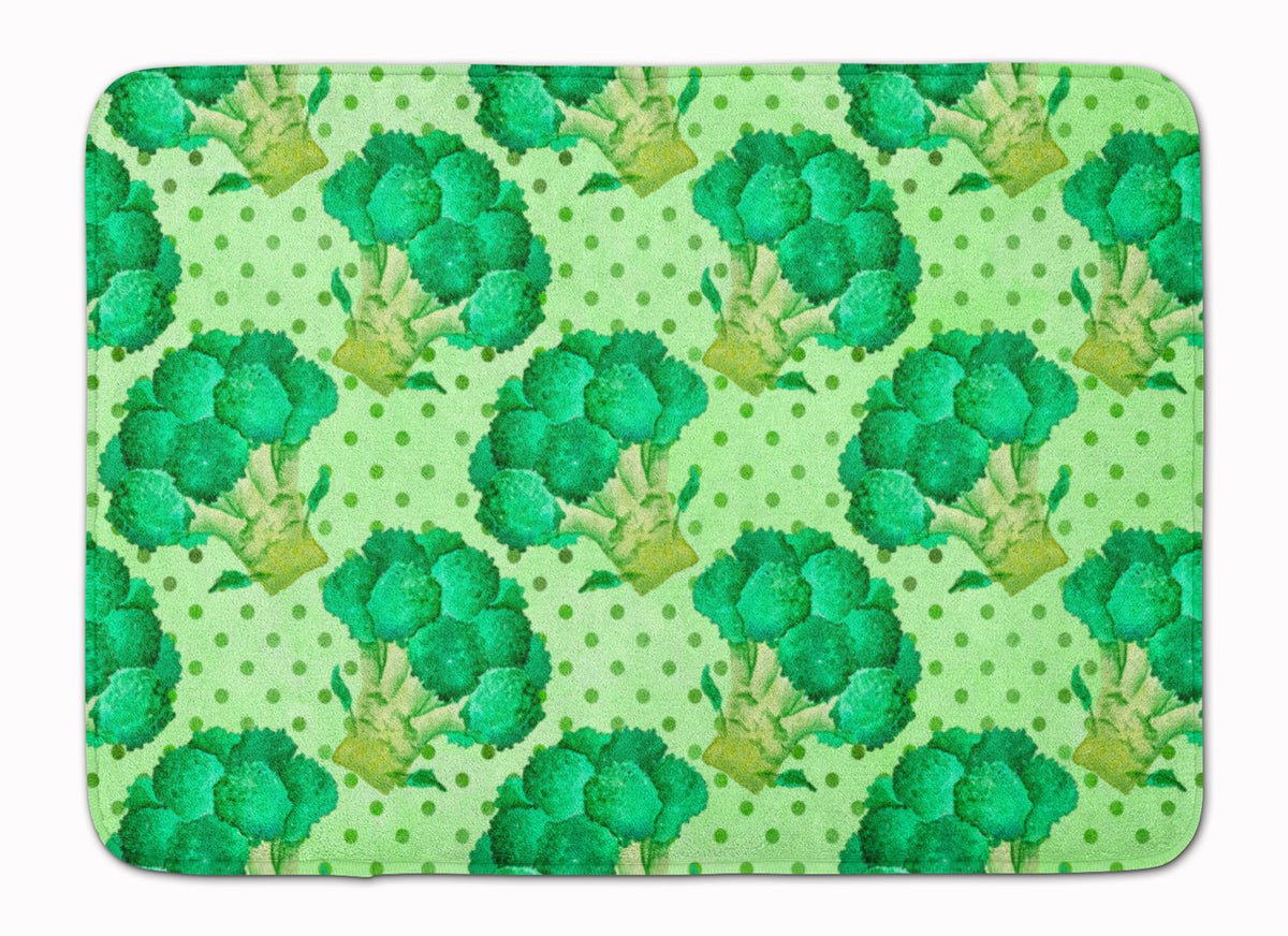 Watercolor Broccoli Machine Washable Memory Foam Mat BB7570RUG - the-store.com