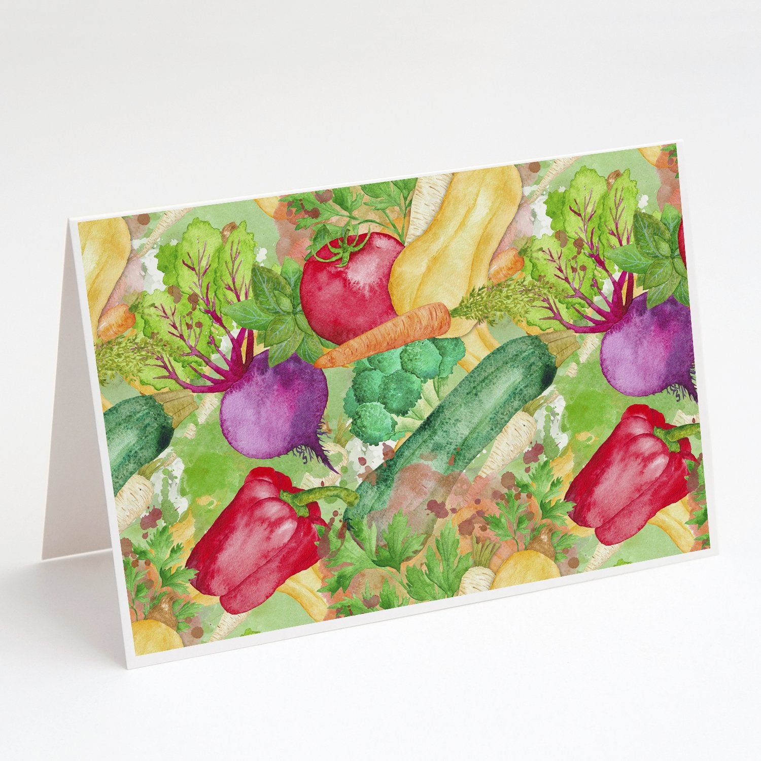 Buy this Watercolor Vegetables Farm to Table Greeting Cards and Envelopes Pack of 8