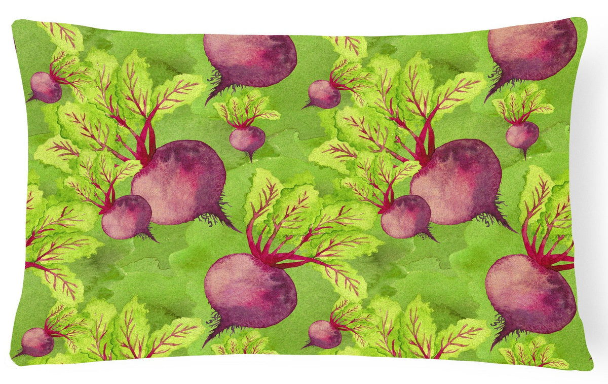 Watercolor Raddishes Canvas Fabric Decorative Pillow BB7574PW1216 by Caroline&#39;s Treasures