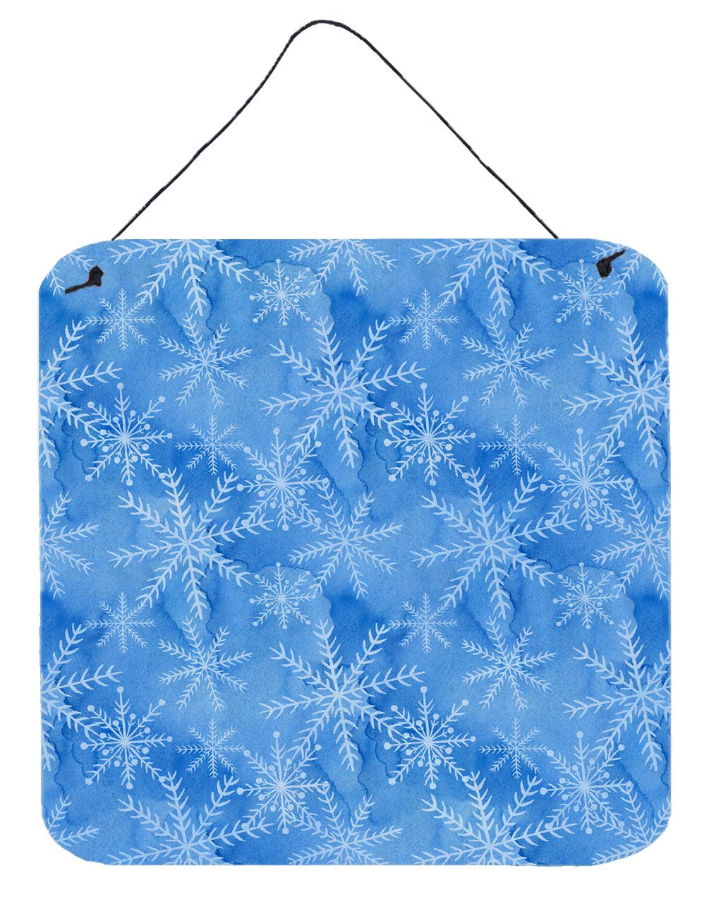 Watercolor Dark Blue Winter Snowflakes Wall or Door Hanging Prints BB7576DS66 by Caroline's Treasures