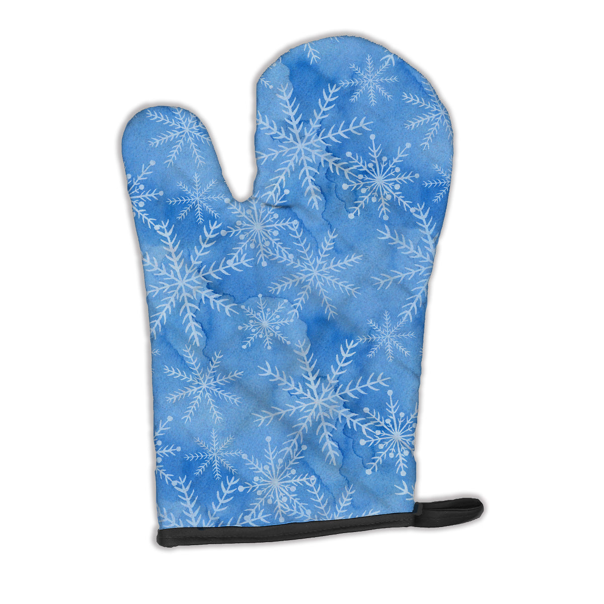 Watercolor Dark Blue Winter Snowflakes Oven Mitt BB7576OVMT  the-store.com.