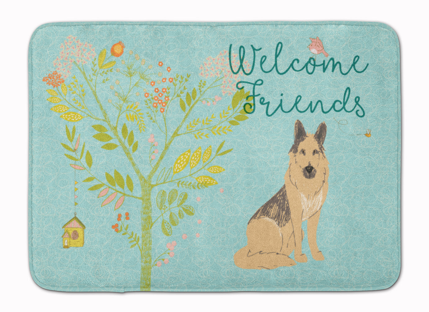 Welcome Friends German Shepherd Machine Washable Memory Foam Mat BB7578RUG - the-store.com