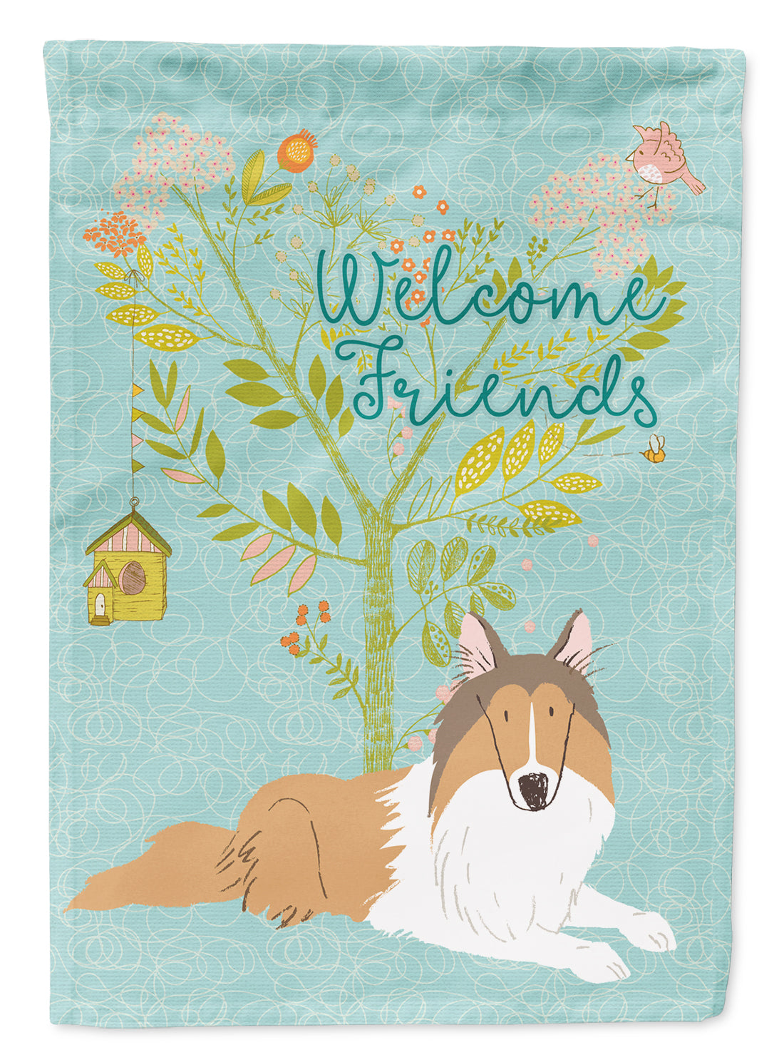 Welcome Friends Collie Flag Garden Size BB7584GF  the-store.com.