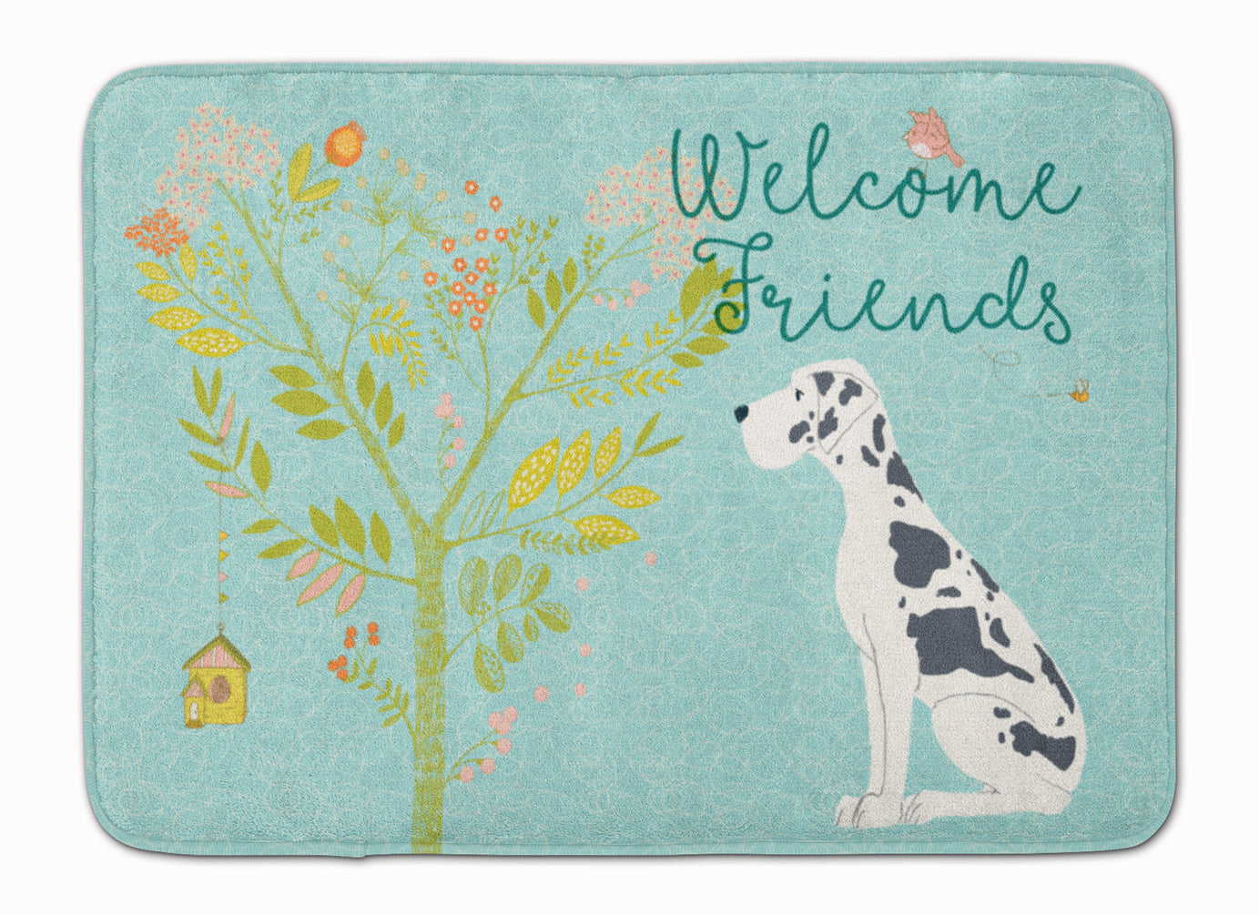 Welcome Friends Harlequin Great Dane Machine Washable Memory Foam Mat BB7590RUG - the-store.com