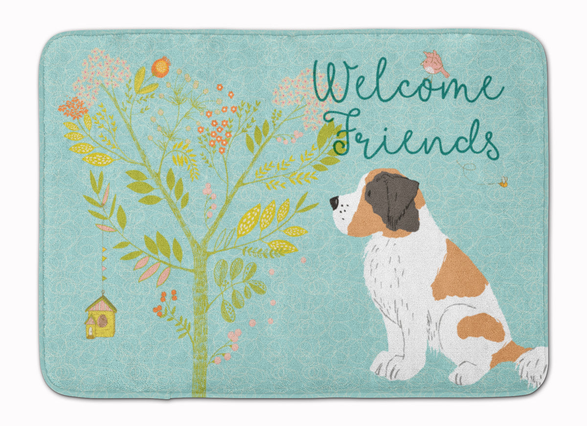 Welcome Friends Saint Bernard Machine Washable Memory Foam Mat BB7599RUG - the-store.com