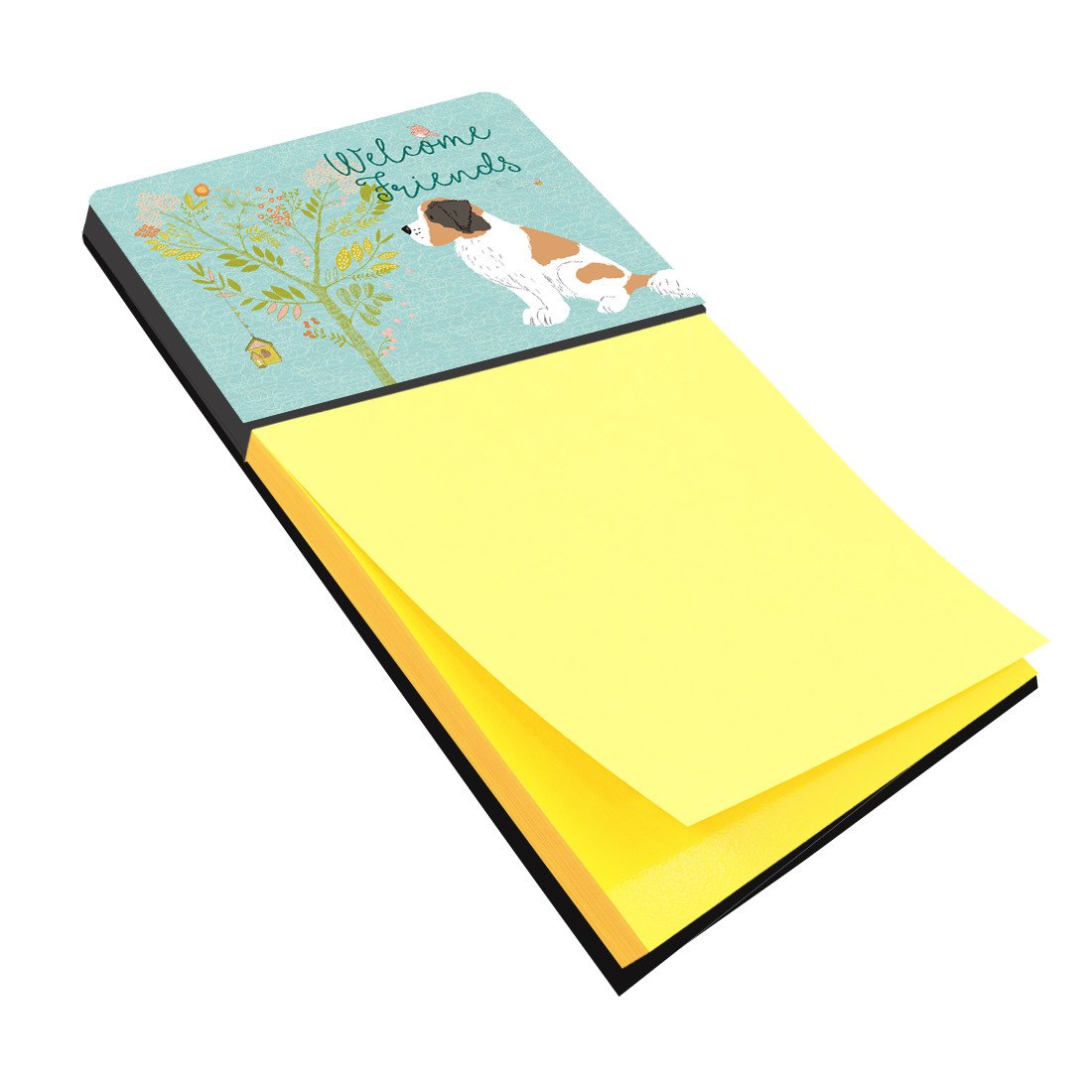 Welcome Friends Saint Bernard Sticky Note Holder BB7599SN by Caroline&#39;s Treasures