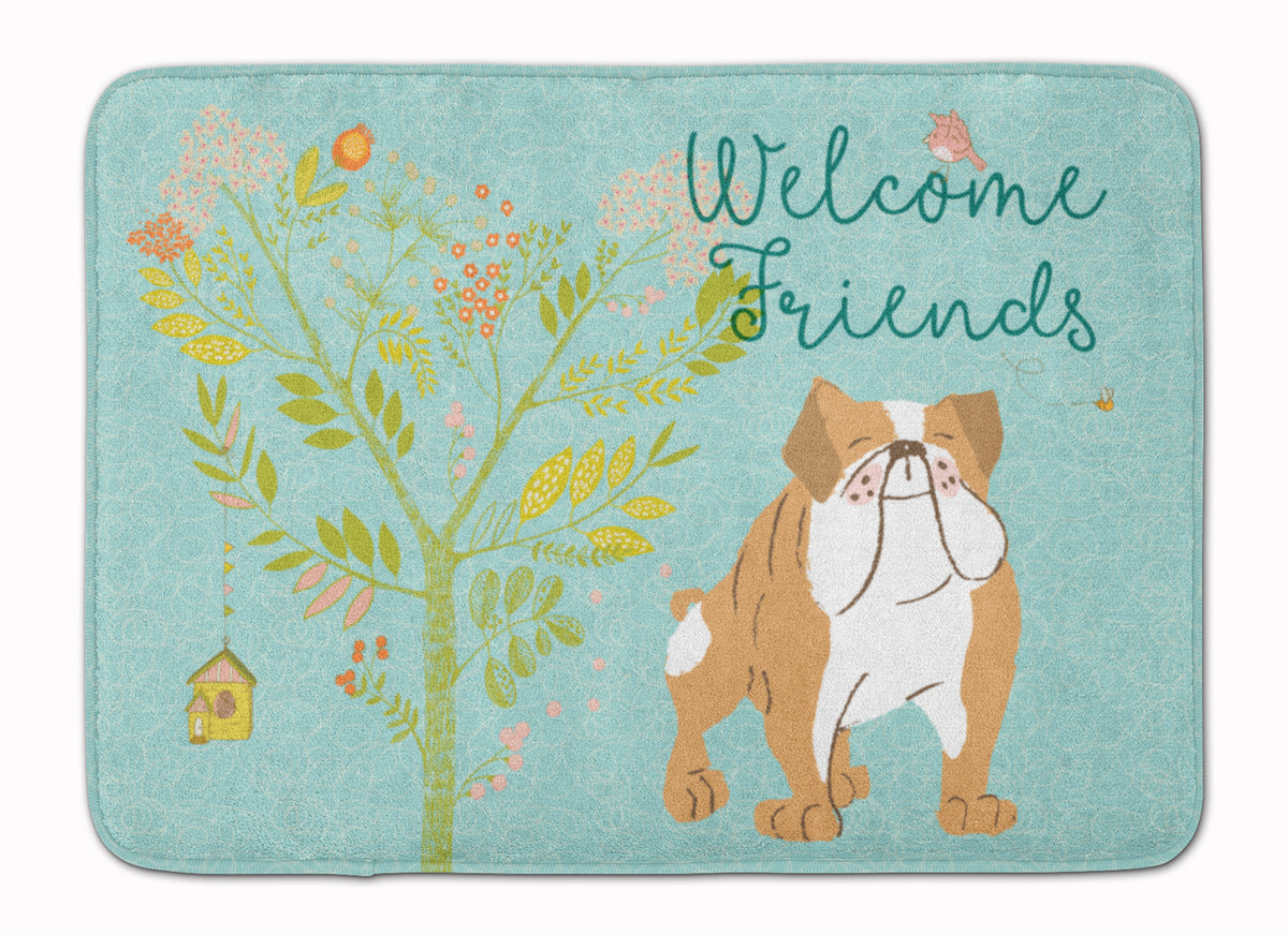 Welcome Friends English Bulldog Machine Washable Memory Foam Mat BB7602RUG - the-store.com