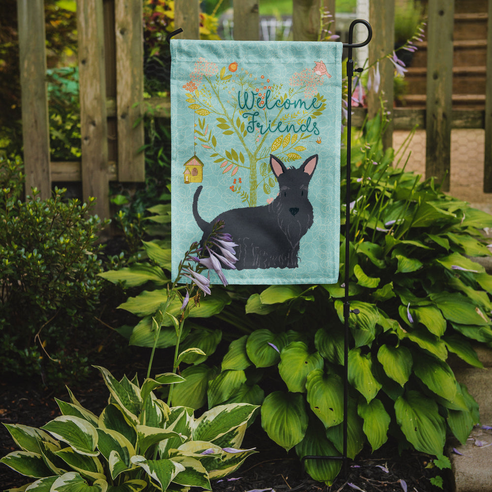 Welcome Friends Scottish Terrier Flag Garden Size BB7616GF  the-store.com.