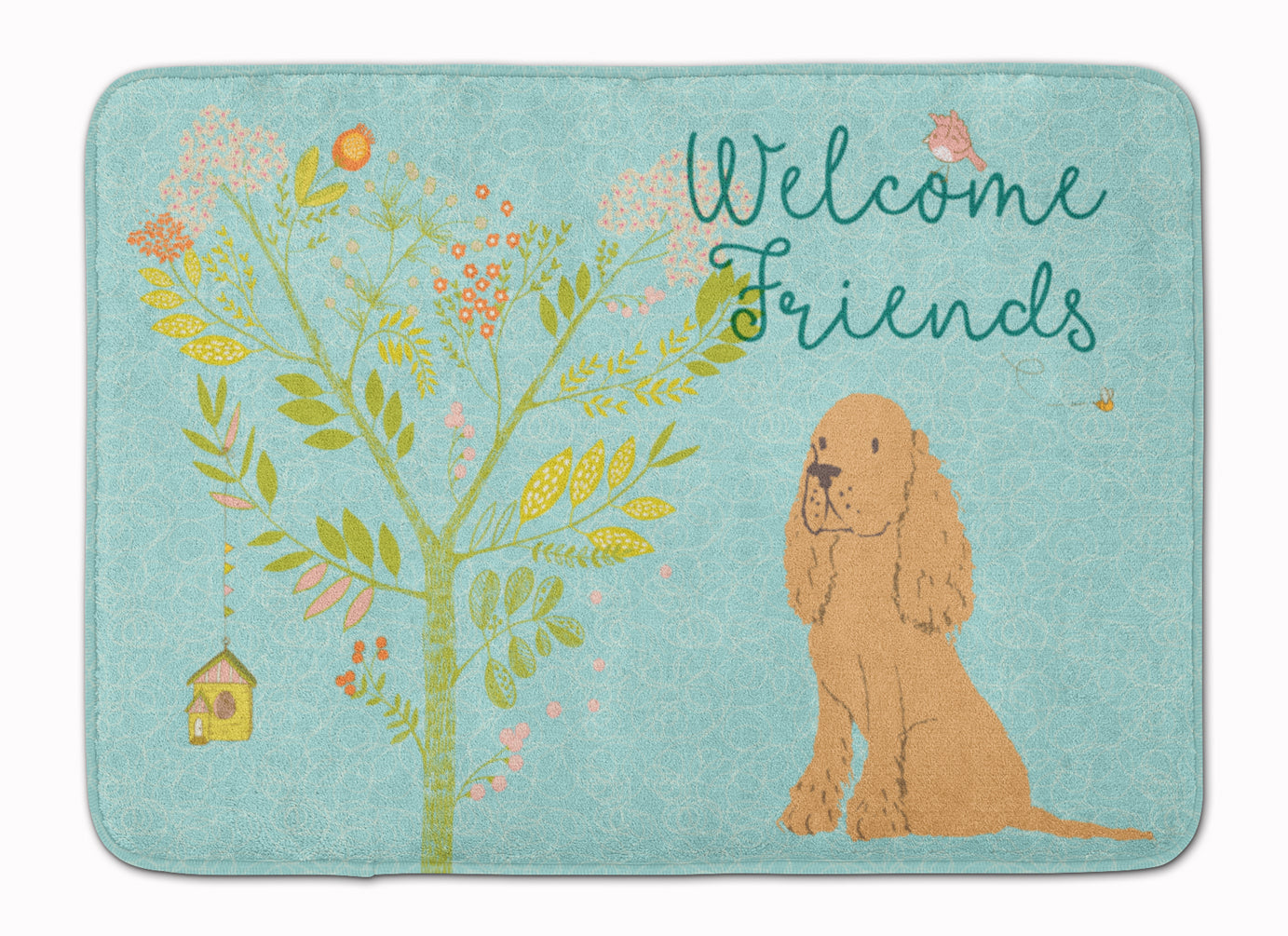 Welcome Friends Buff Cocker Spaniel Machine Washable Memory Foam Mat BB7619RUG - the-store.com