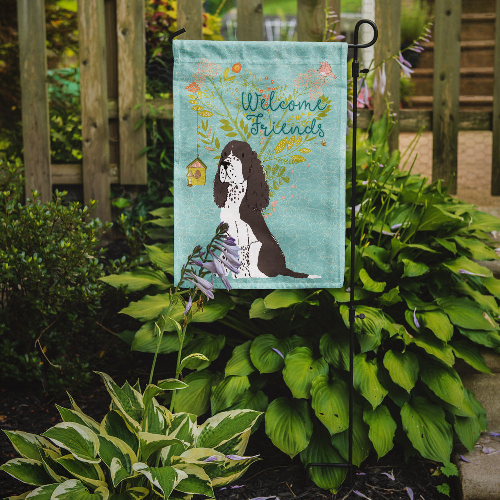 Welcome Friends Brown Springer Spaniel Flag Garden Size BB7622GF  the-store.com.