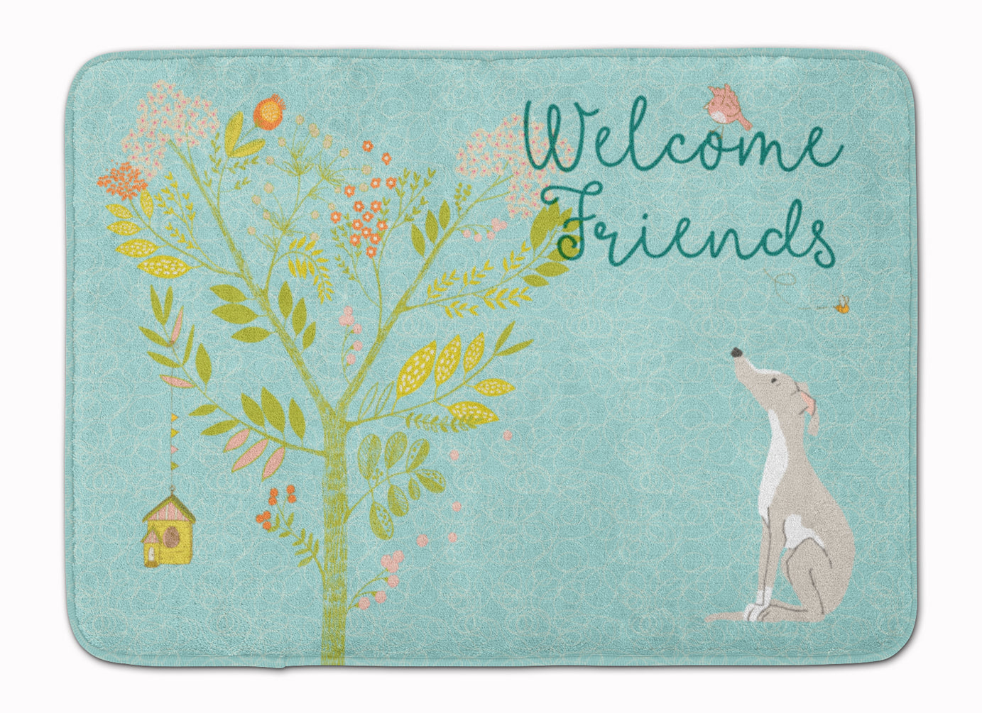 Welcome Friends Italian Greyhound Machine Washable Memory Foam Mat BB7636RUG - the-store.com