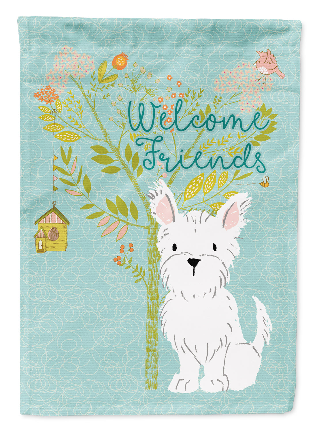 Welcome Friends Westie Flag Garden Size BB7640GF  the-store.com.