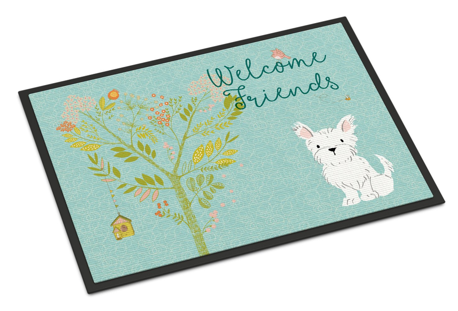 Welcome Friends Westie Indoor or Outdoor Mat 24x36 BB7640JMAT by Caroline's Treasures