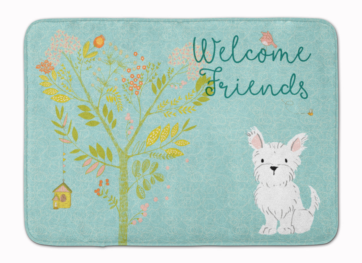 Welcome Friends Westie Machine Washable Memory Foam Mat BB7640RUG - the-store.com