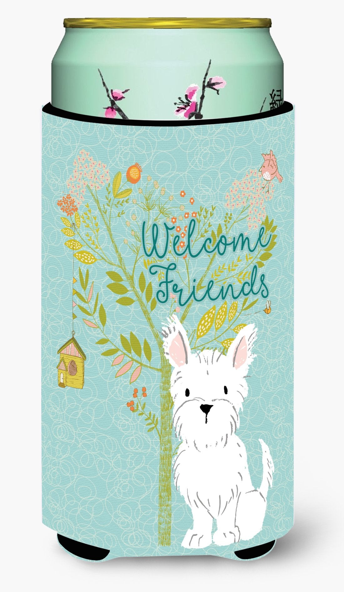 Welcome Friends Westie Tall Boy Beverage Insulator Hugger BB7640TBC by Caroline's Treasures