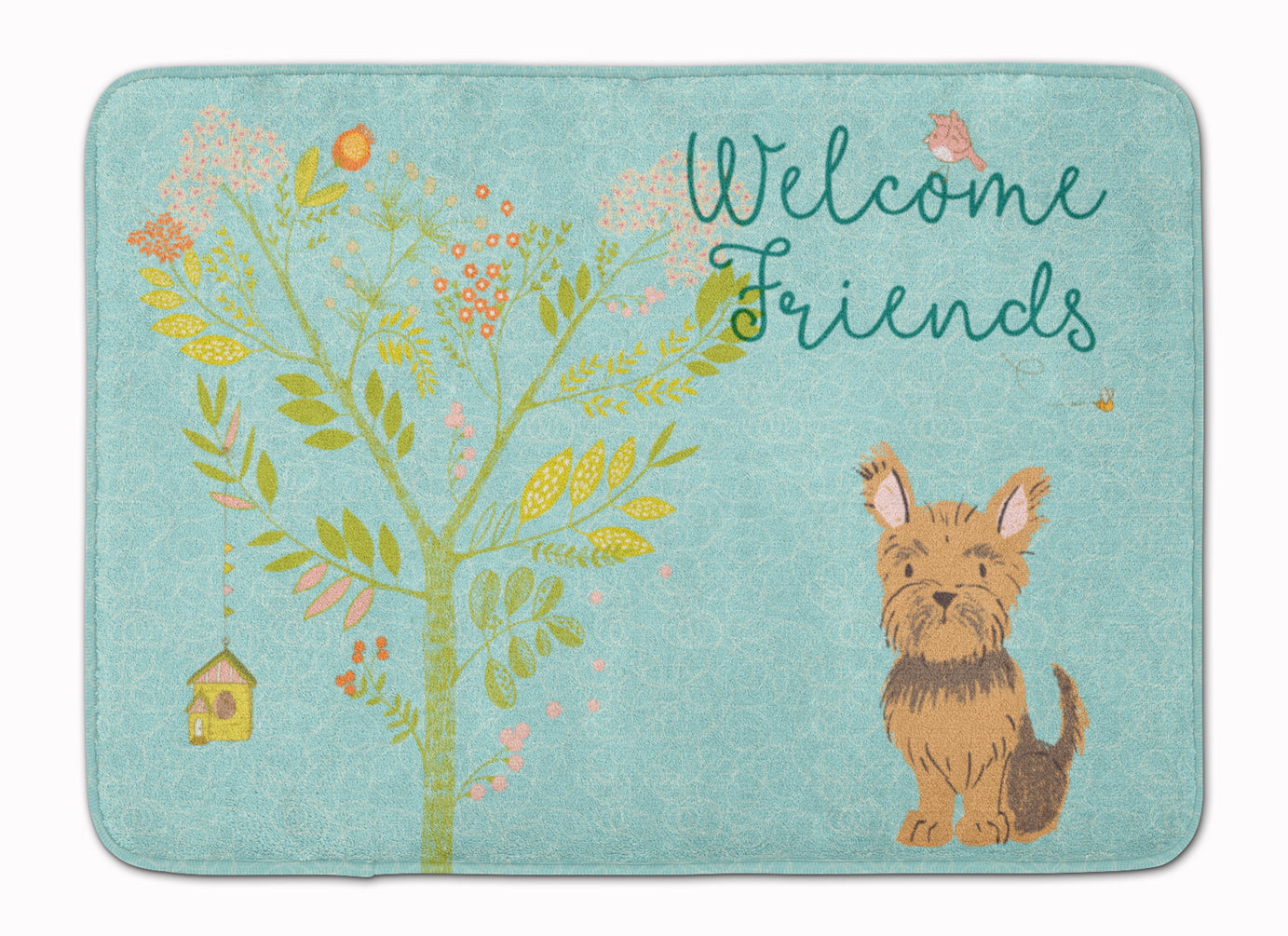 Welcome Friends Yorkie Machine Washable Memory Foam Mat BB7641RUG - the-store.com