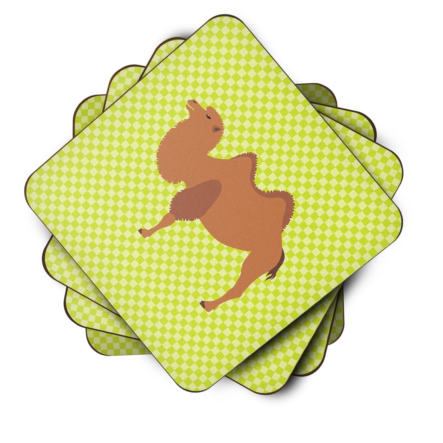 Bactrian Camel Green Foam Coaster Set of 4 BB7644FC - the-store.com