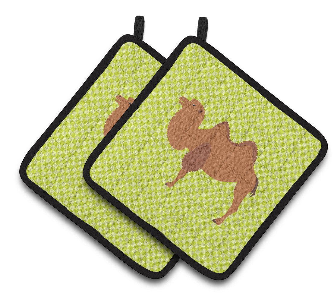 Bactrian Camel Green Pair of Pot Holders BB7644PTHD by Caroline's Treasures