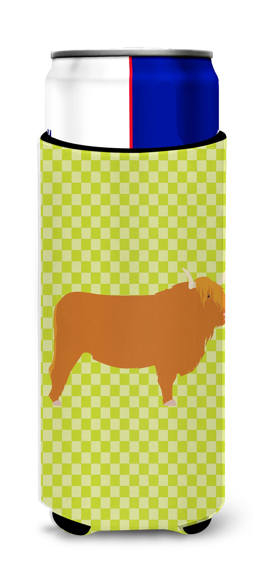 Highland Cow Green  Ultra Hugger for slim cans  the-store.com.