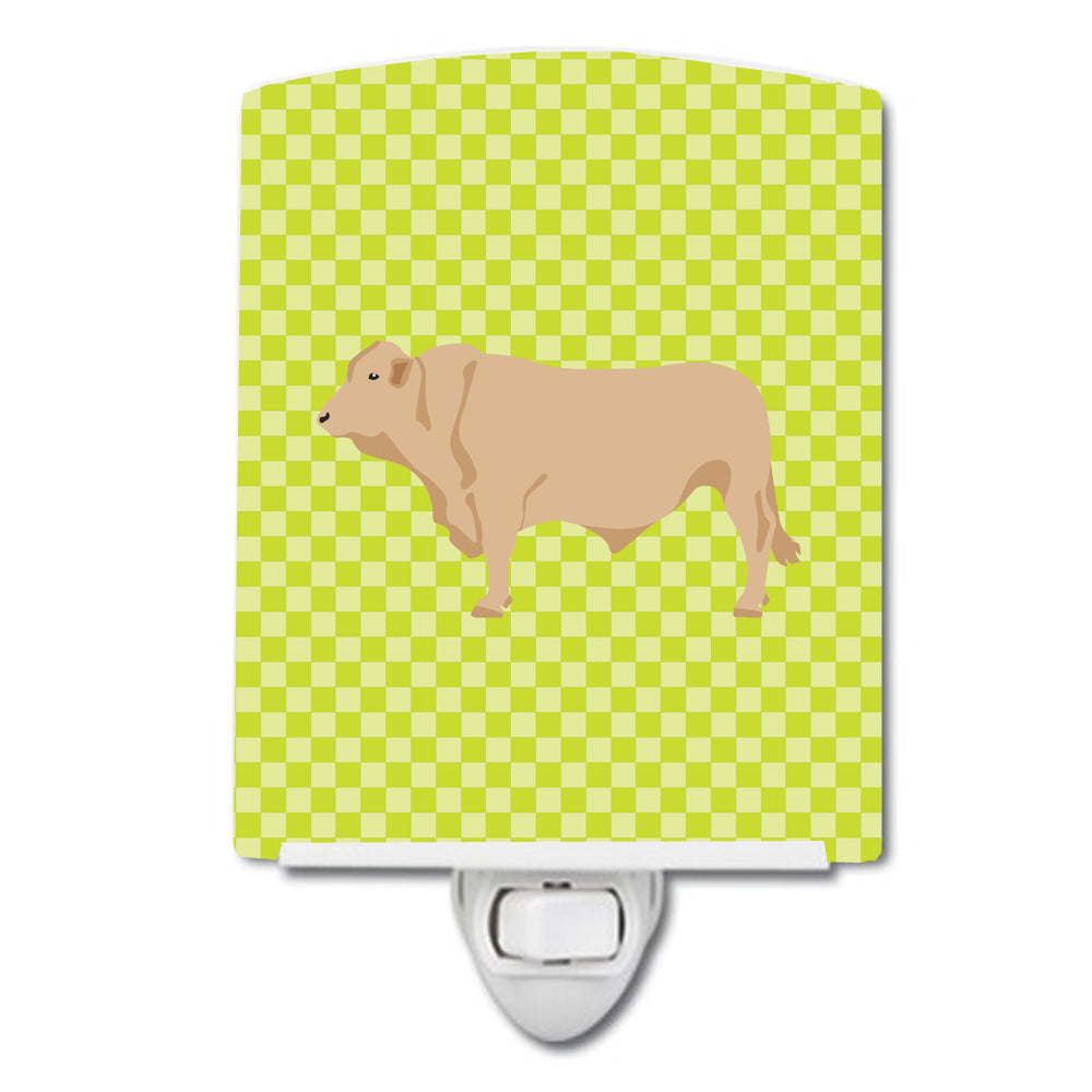 Charolais Cow Green Ceramic Night Light BB7652CNL - the-store.com