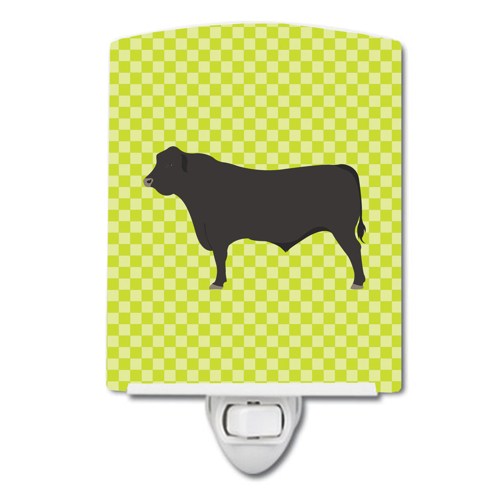 Black Angus Cow Green Ceramic Night Light BB7654CNL - the-store.com